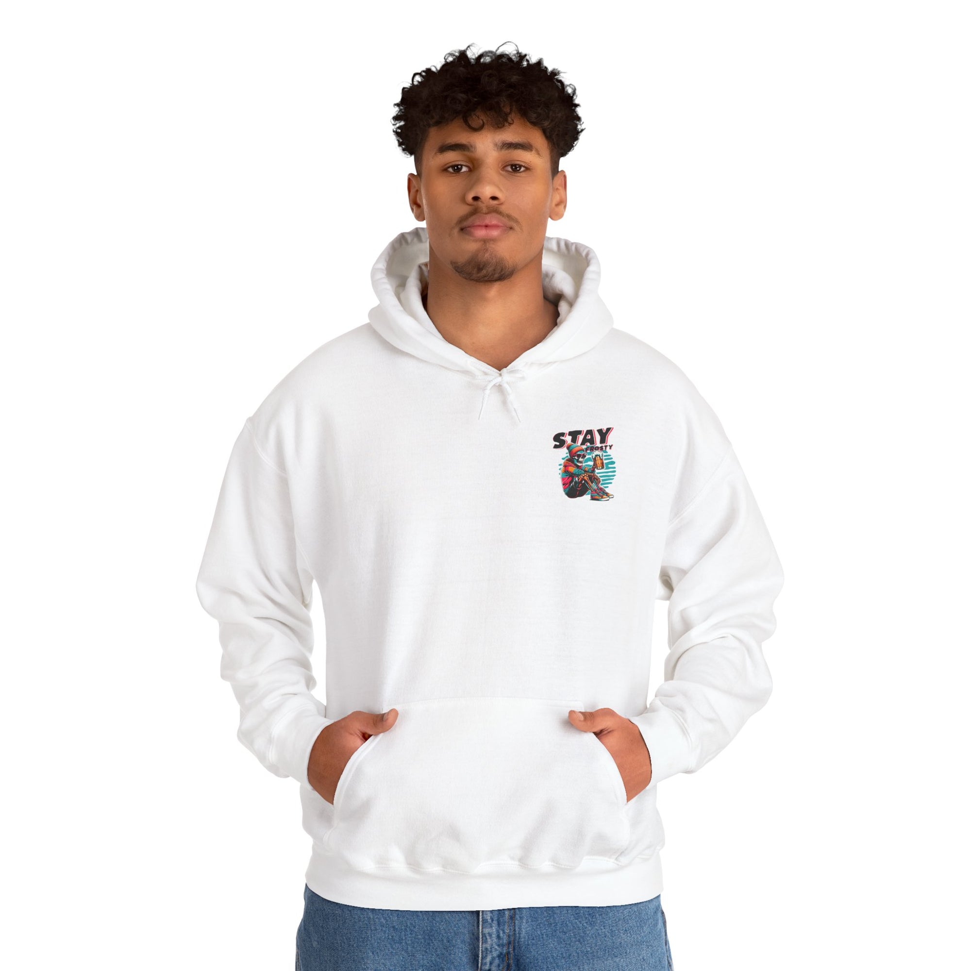 Cozy Graphic Hoodie with 'STAY' Design, Unisex Pullover Sweatshirt