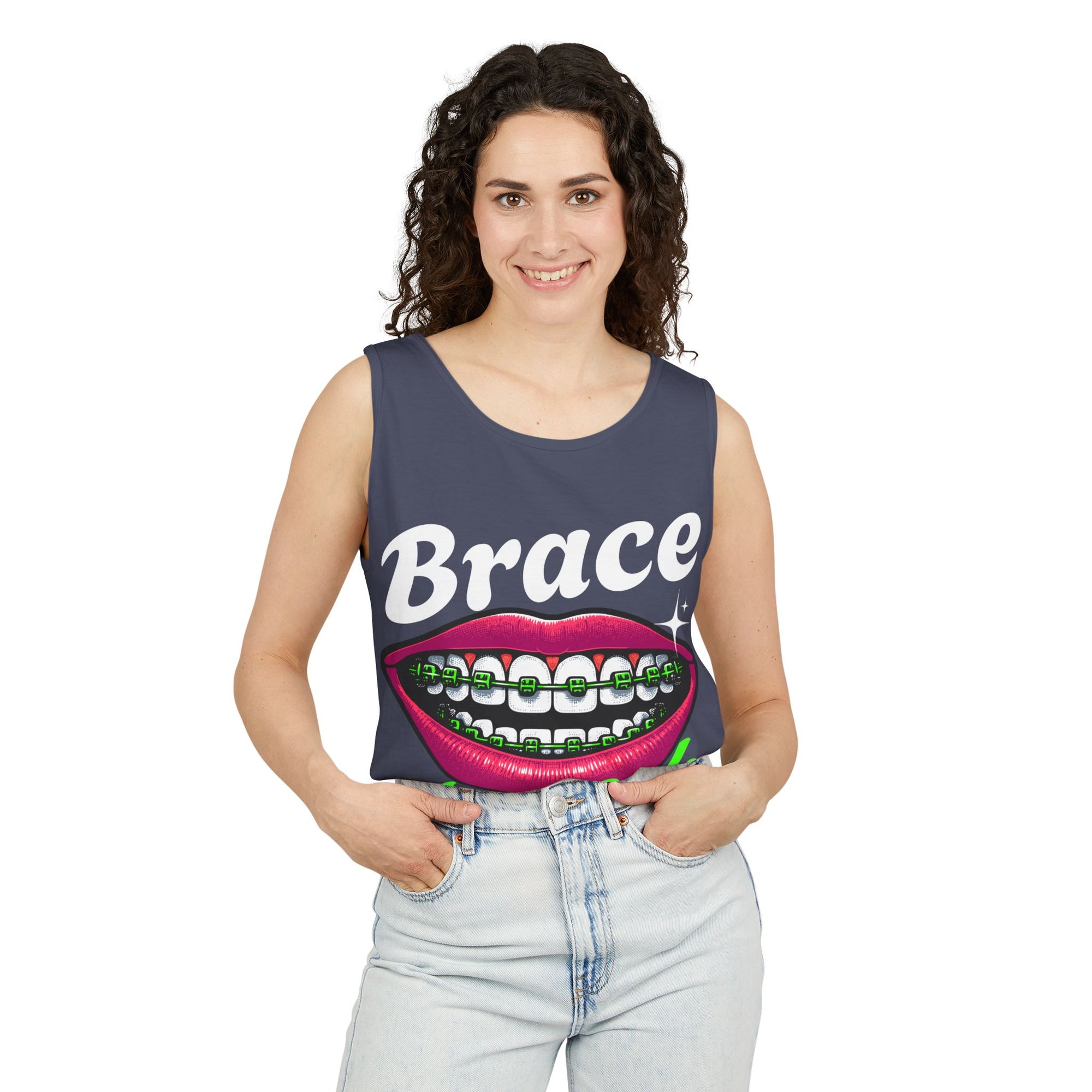 BRACES GIRLS MOUTH Graphic Tank Top