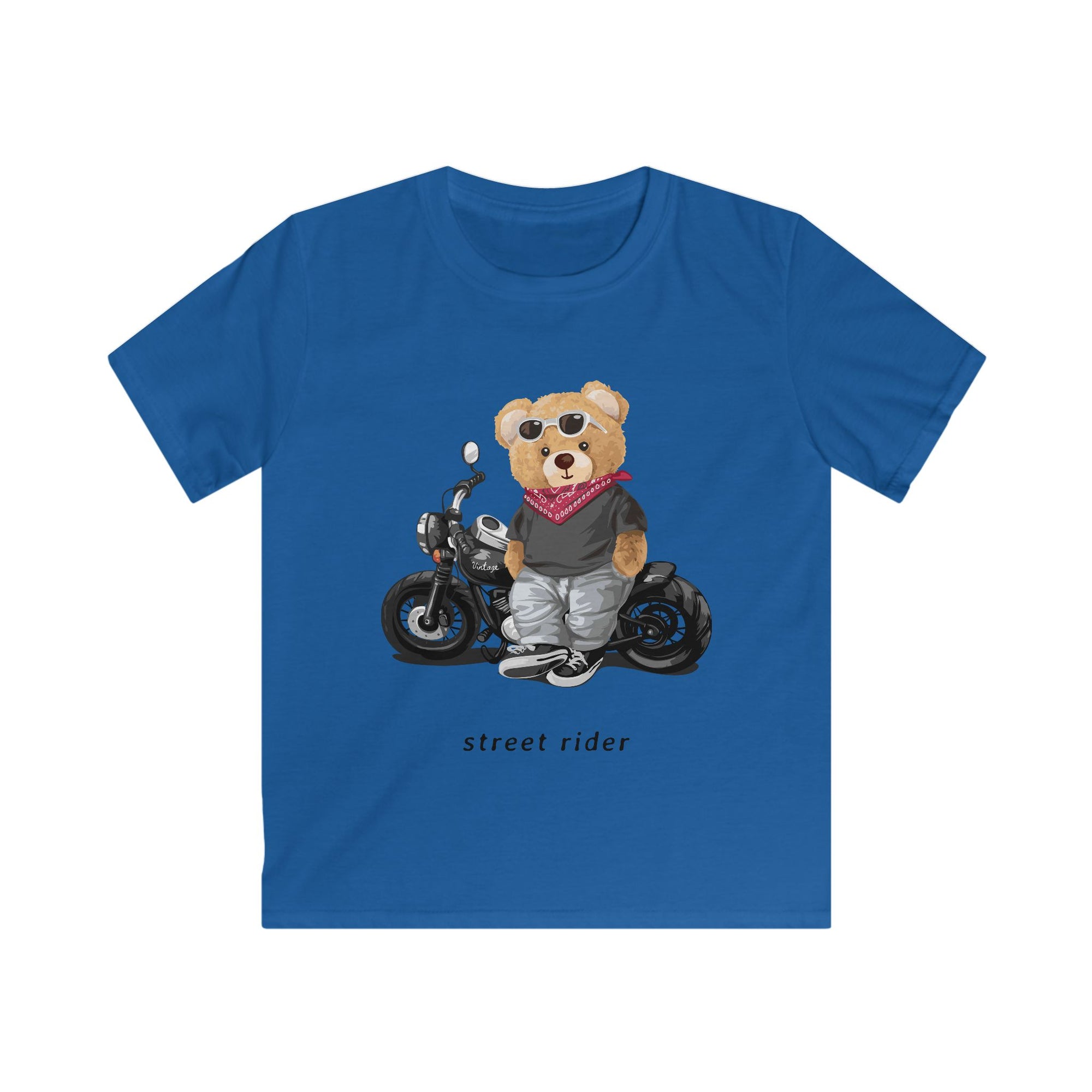 Casual Kids Shirt, Street Rider T-Shirt, Animal Graphic Tee, Gifts for Young Bikers, Birthday Outfit