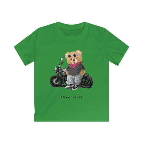 Casual Kids Shirt, Street Rider T-Shirt, Animal Graphic Tee, Gifts for Young Bikers, Birthday Outfit