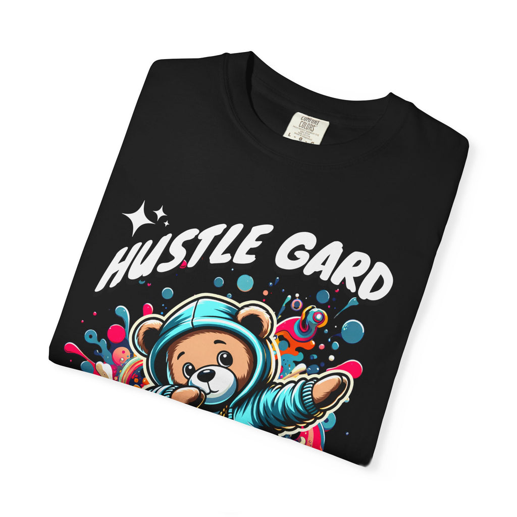 Hustle Bear Graphic T-Shirt, Trendy Streetwear Tee, Cool Unisex Top, Perfect Gift for Hip-Hop Lovers, Fashionable Everyday Wear