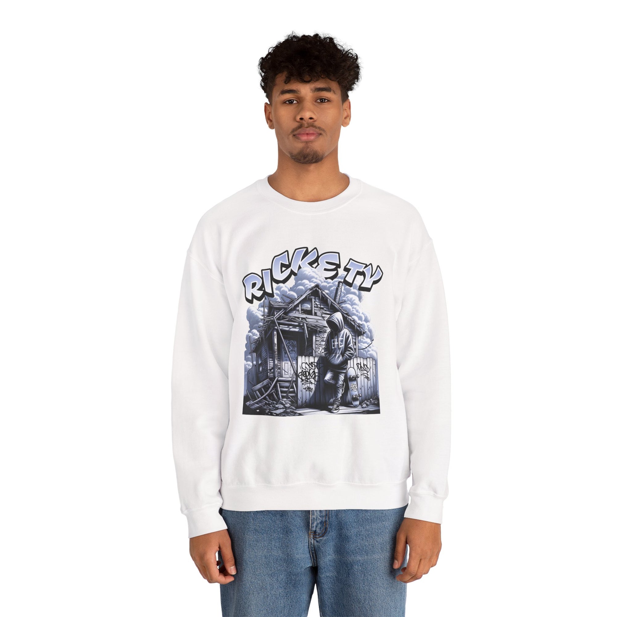 Rickety Vintage Unisex Crewneck Sweatshirt, Cozy Sweatshirt, Gift for Him/Her, Casual Wear, Unique Graphic Top