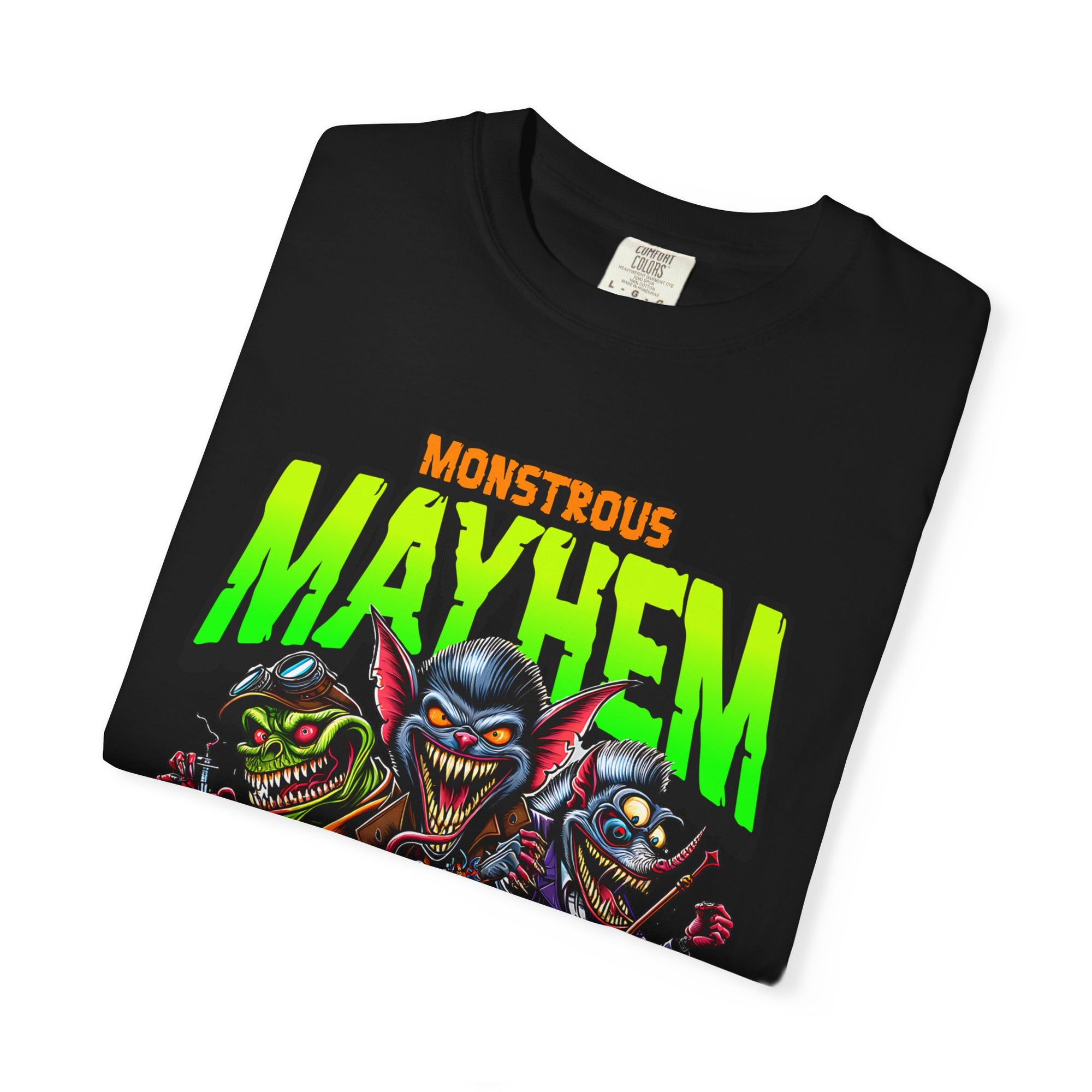 Monstrous Mayhem T-Shirt, Cool Graphic Tee, Fun Gift for Gamers, Halloween Apparel, Unisex Casual Wear
