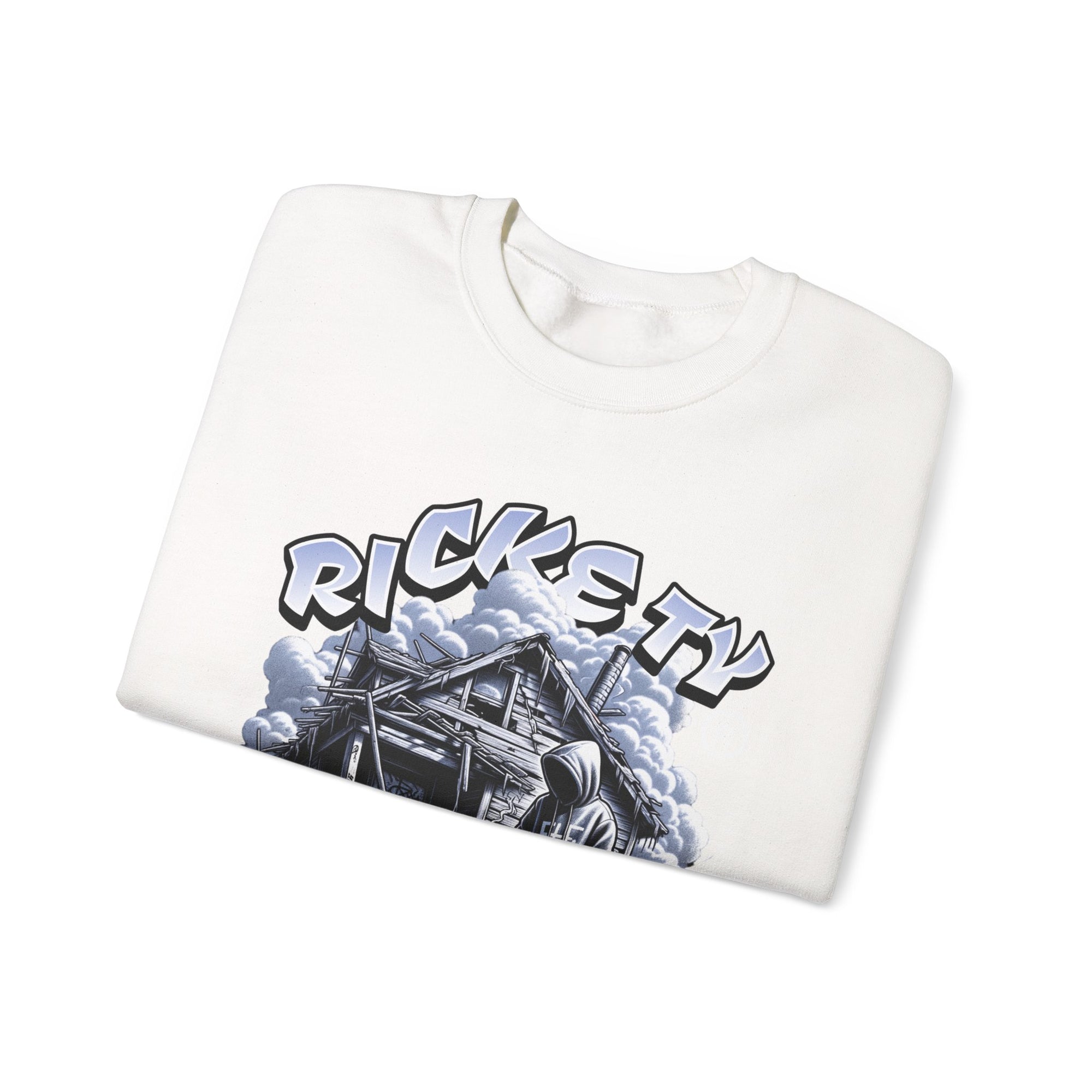 Rickety Vintage Unisex Crewneck Sweatshirt, Cozy Sweatshirt, Gift for Him/Her, Casual Wear, Unique Graphic Top