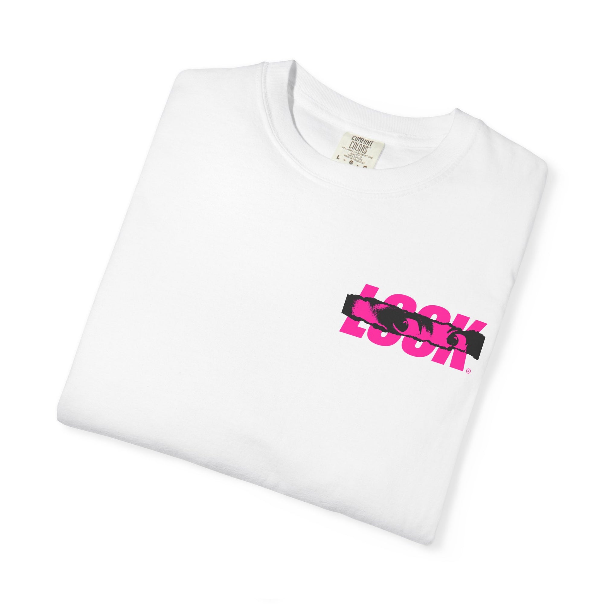 Look Graphic Unisex Garment-Dyed T-Shirt, Trendy Streetwear
