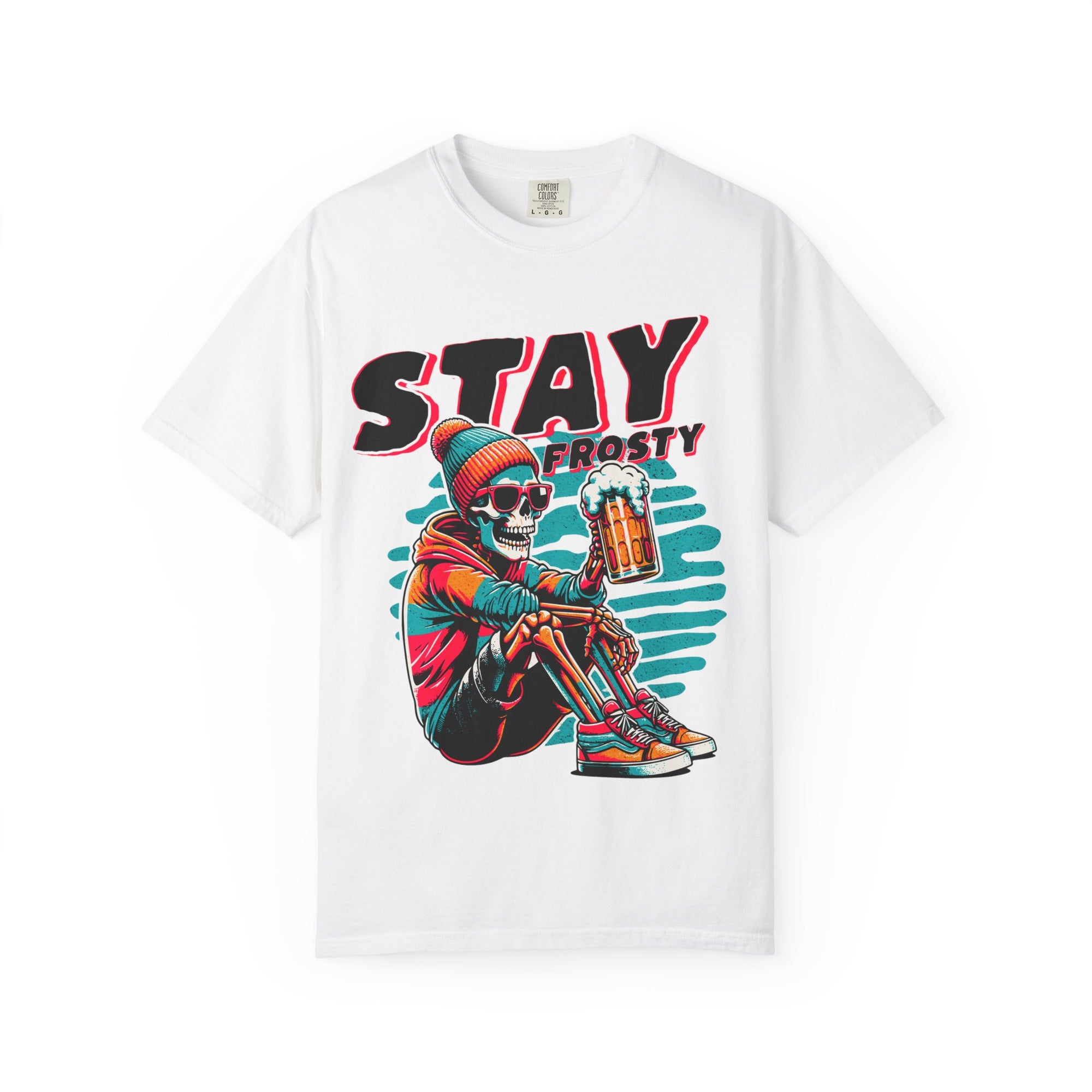 Stay Frosty Unisex T-Shirt - Cool Graphic Tee for Halloween, Festivals, Casual Wear, Gift for Beer Lovers, Vintage Aesthetic