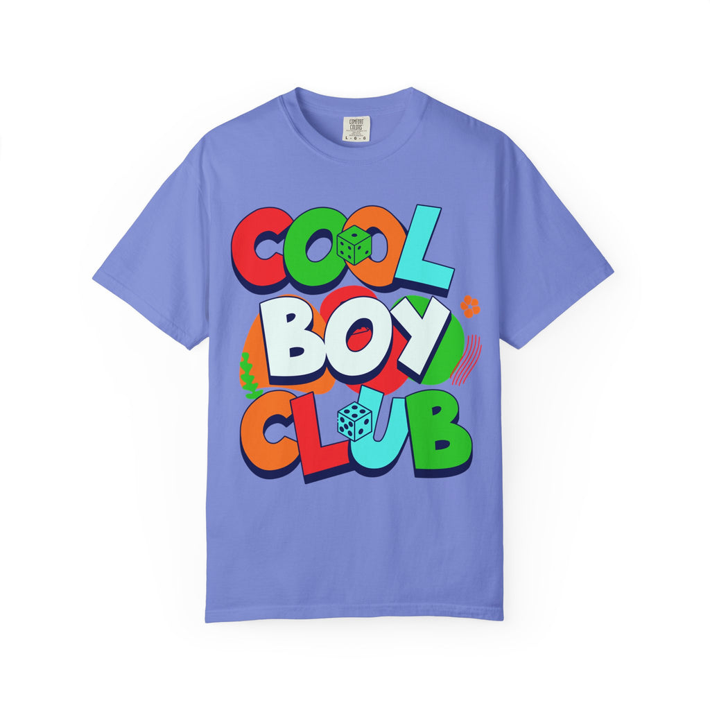 Cool Boy Club Unisex Garment-Dyed T-shirt, Trendy Tee, Youth Apparel, Gift for Kids, Summer Fashion, Graphic Top