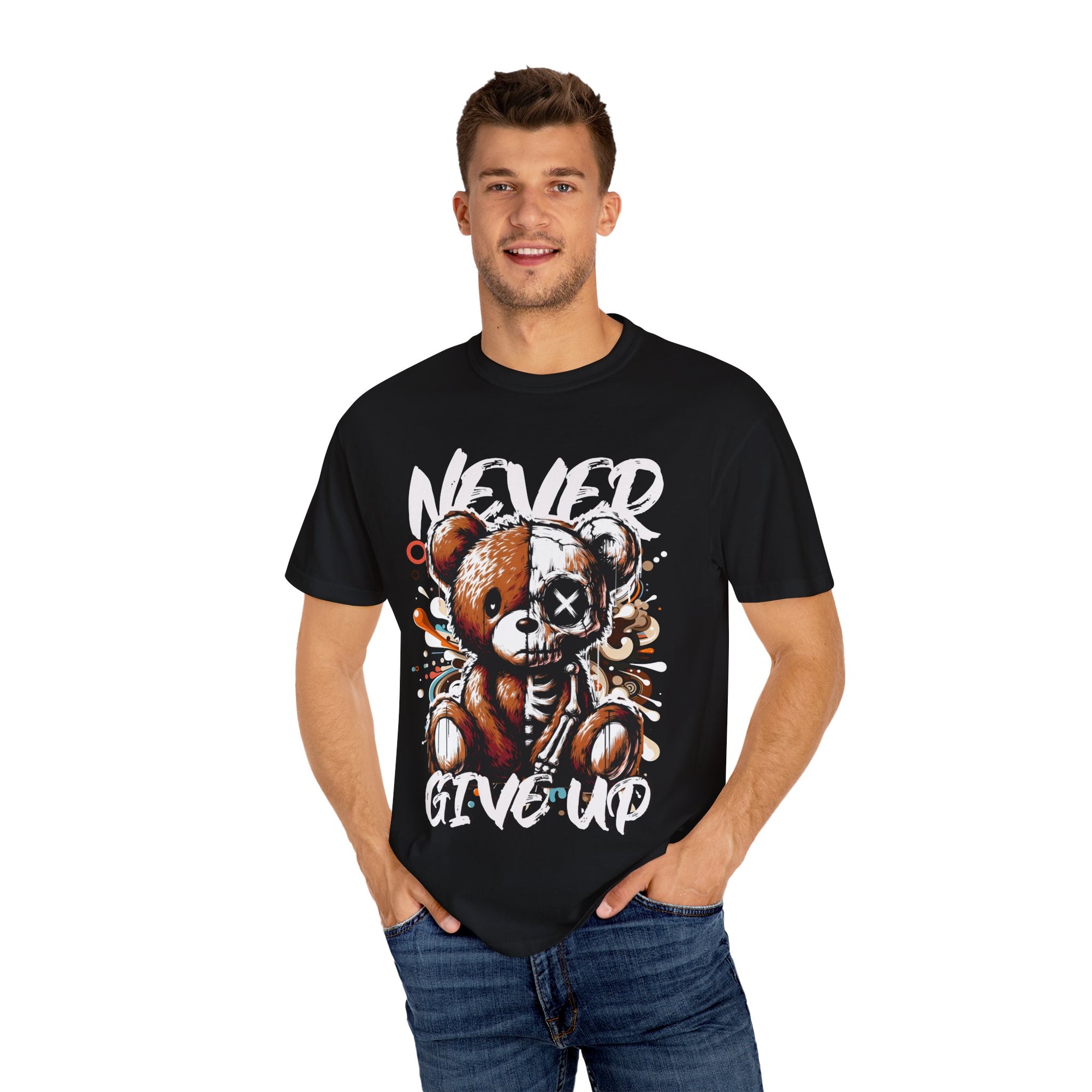 Never Give Up Unisex T-Shirt | Motivational Tee | Gift for Friends | Casual Streetwear | Perfect for Everyday Wear, Birthdays, Inspiration