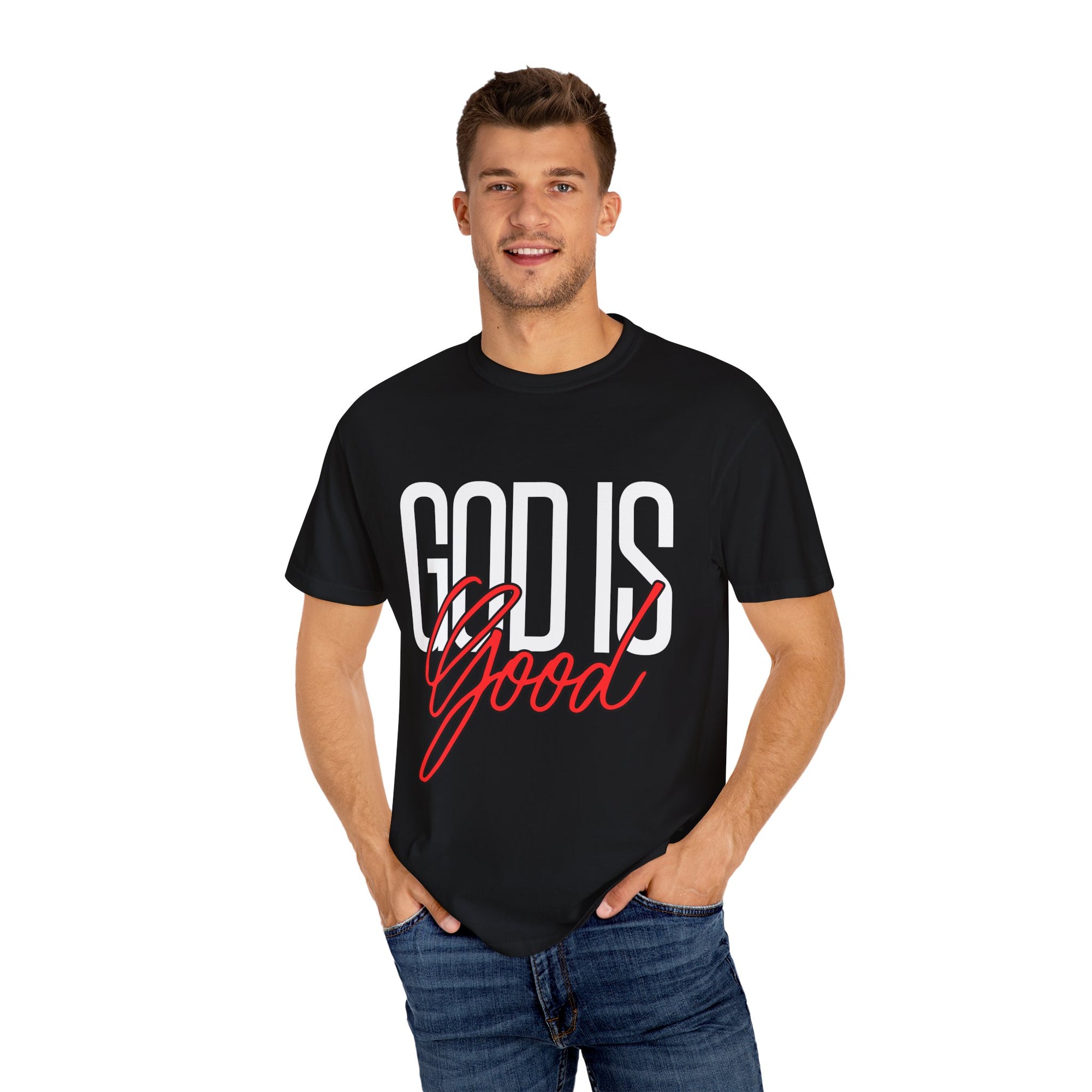 God is Good Unisex Garment-Dyed T-shirt, Inspirational Tee, Faith-Based Apparel, Christian Gift, Casual Wear