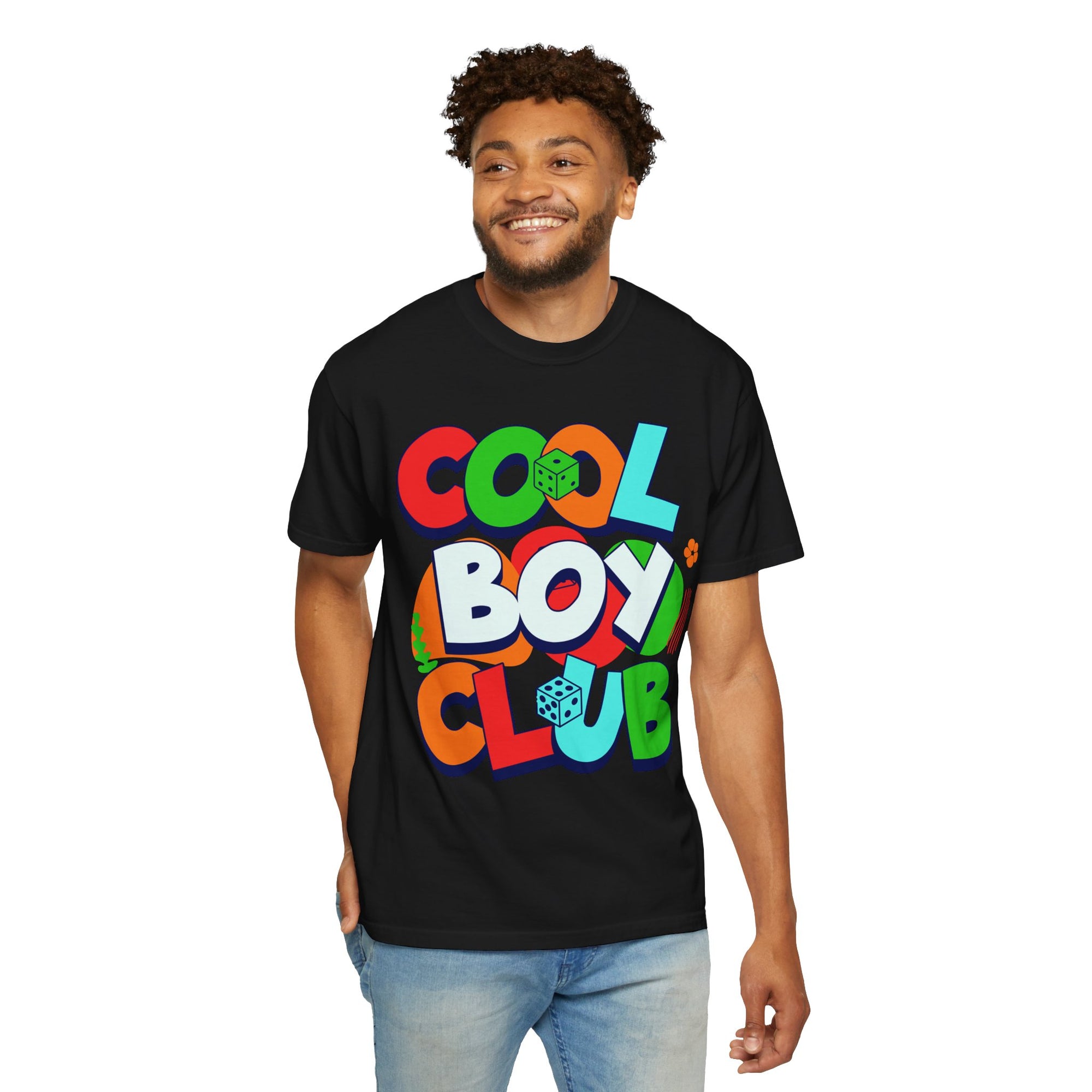 Cool Boy Club Unisex Garment-Dyed T-shirt, Trendy Tee, Youth Apparel, Gift for Kids, Summer Fashion, Graphic Top