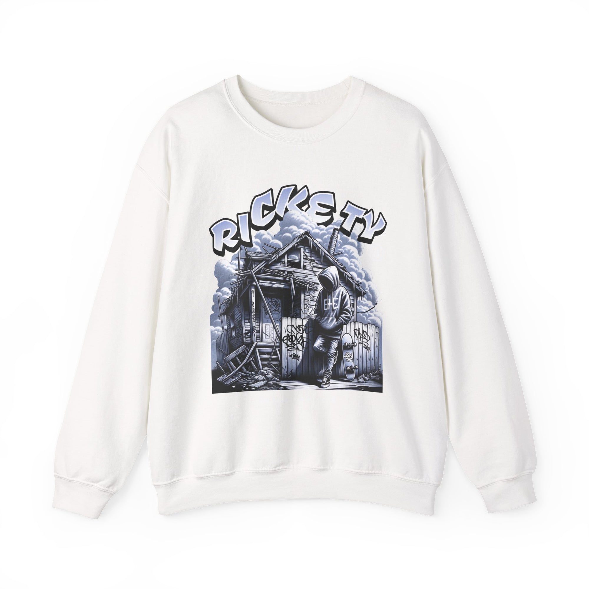 Rickety Vintage Unisex Crewneck Sweatshirt, Cozy Sweatshirt, Gift for Him/Her, Casual Wear, Unique Graphic Top