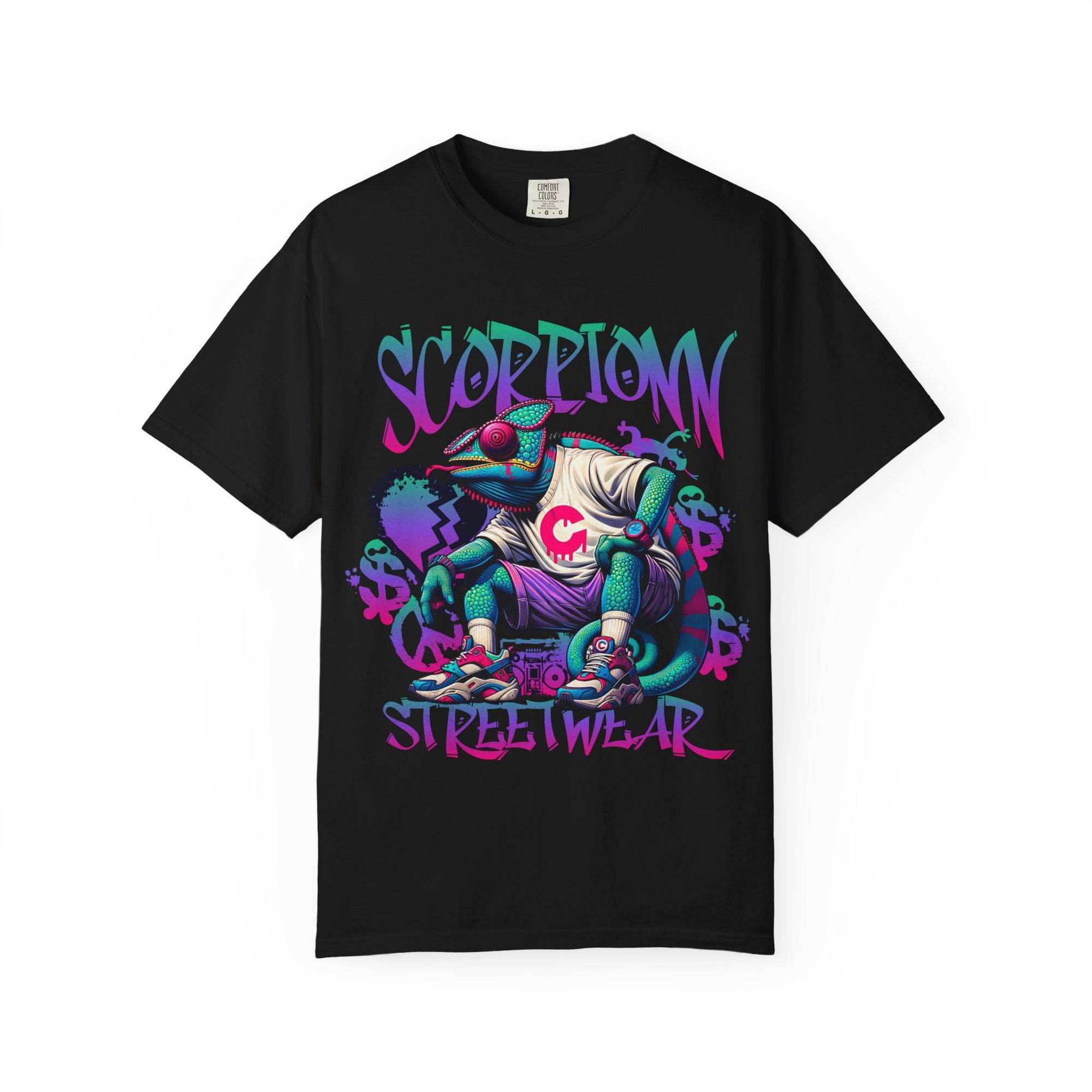 Scorpion Design, Vibrant Streetwear T-Shirt Featuring  Unisex Graphic Tee, Cool Urban Fashion, Gift for Teens, Street Style Apparel