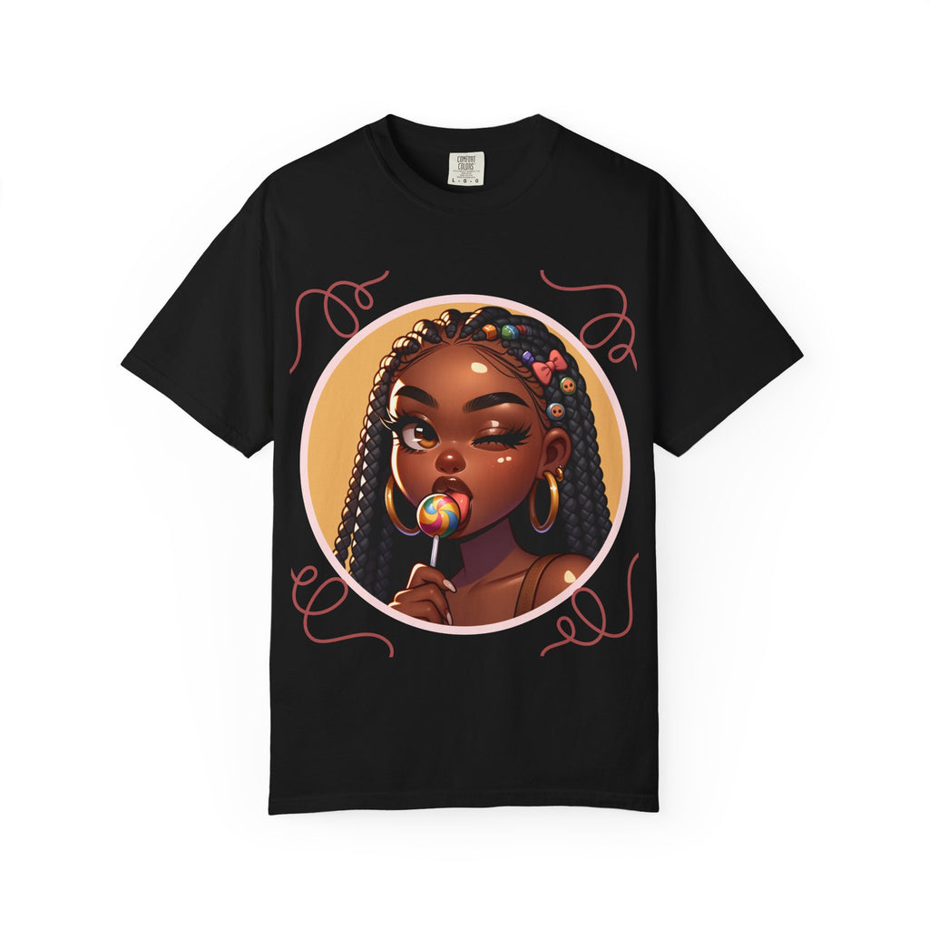 Cute Illustrated Lollipop T-Shirt, Unisex Graphic Tee, Fun Casual Wear, Gift for Her, Summer Outfit Essential