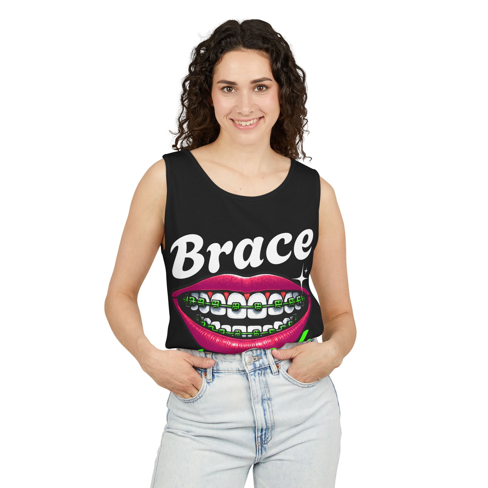 BRACES GIRLS MOUTH Graphic Tank Top