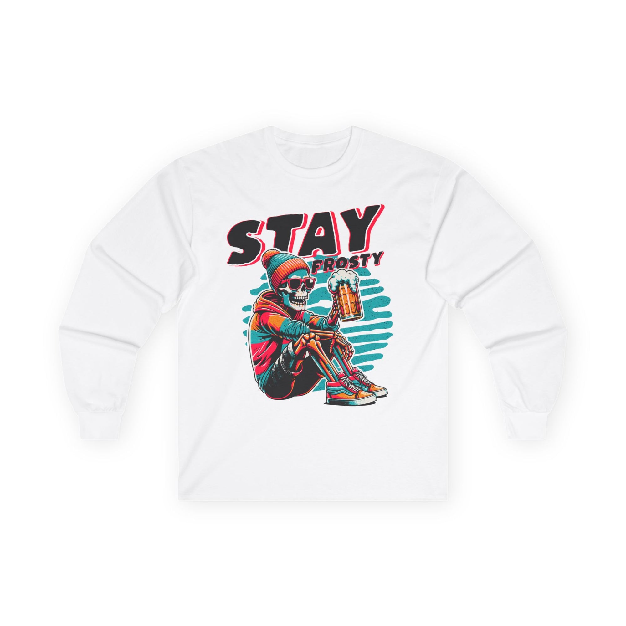 Stay Frosty Long Sleeve Tee | Unisex Cotton Shirt for Chill Vibes, Casual Wear, Gift for Him, Her, Halloween, Cozy Style