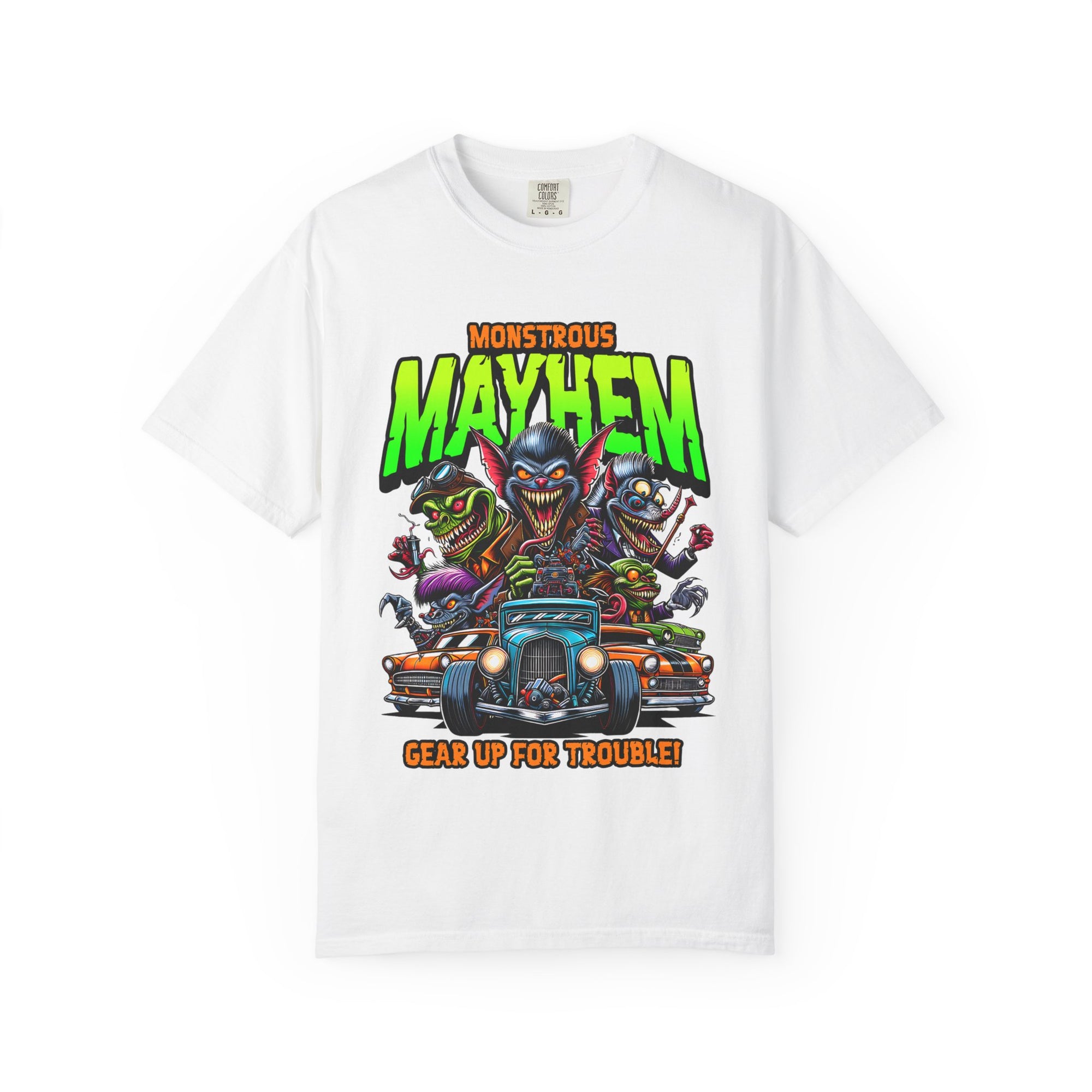 Monstrous Mayhem T-Shirt, Cool Graphic Tee, Fun Gift for Gamers, Halloween Apparel, Unisex Casual Wear