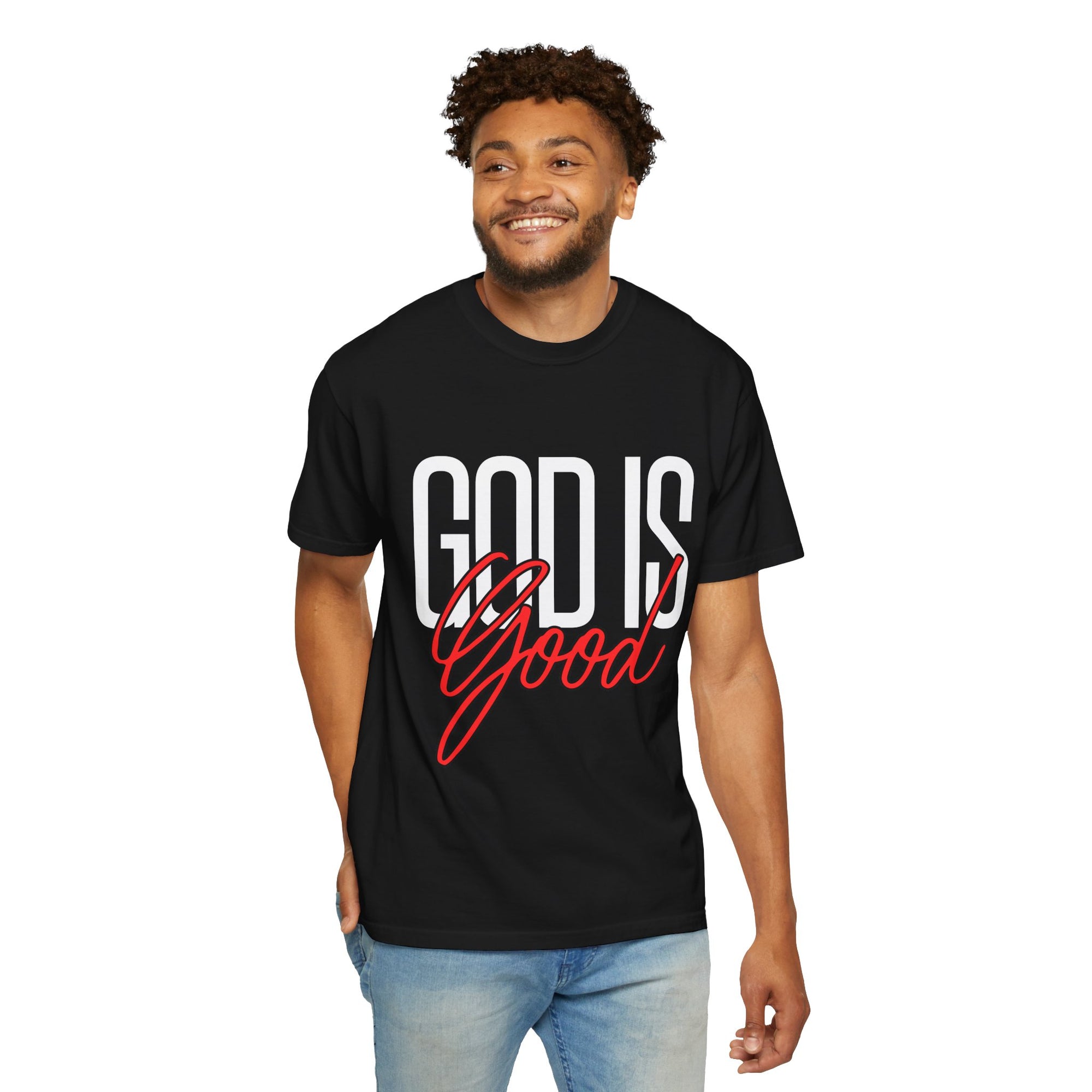God is Good Unisex Garment-Dyed T-shirt, Inspirational Tee, Faith-Based Apparel, Christian Gift, Casual Wear