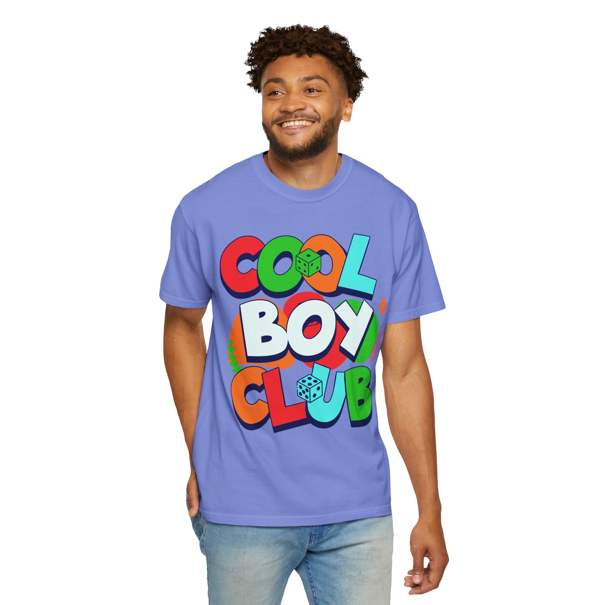 Cool Boy Club Unisex Garment-Dyed T-shirt, Trendy Tee, Youth Apparel, Gift for Kids, Summer Fashion, Graphic Top