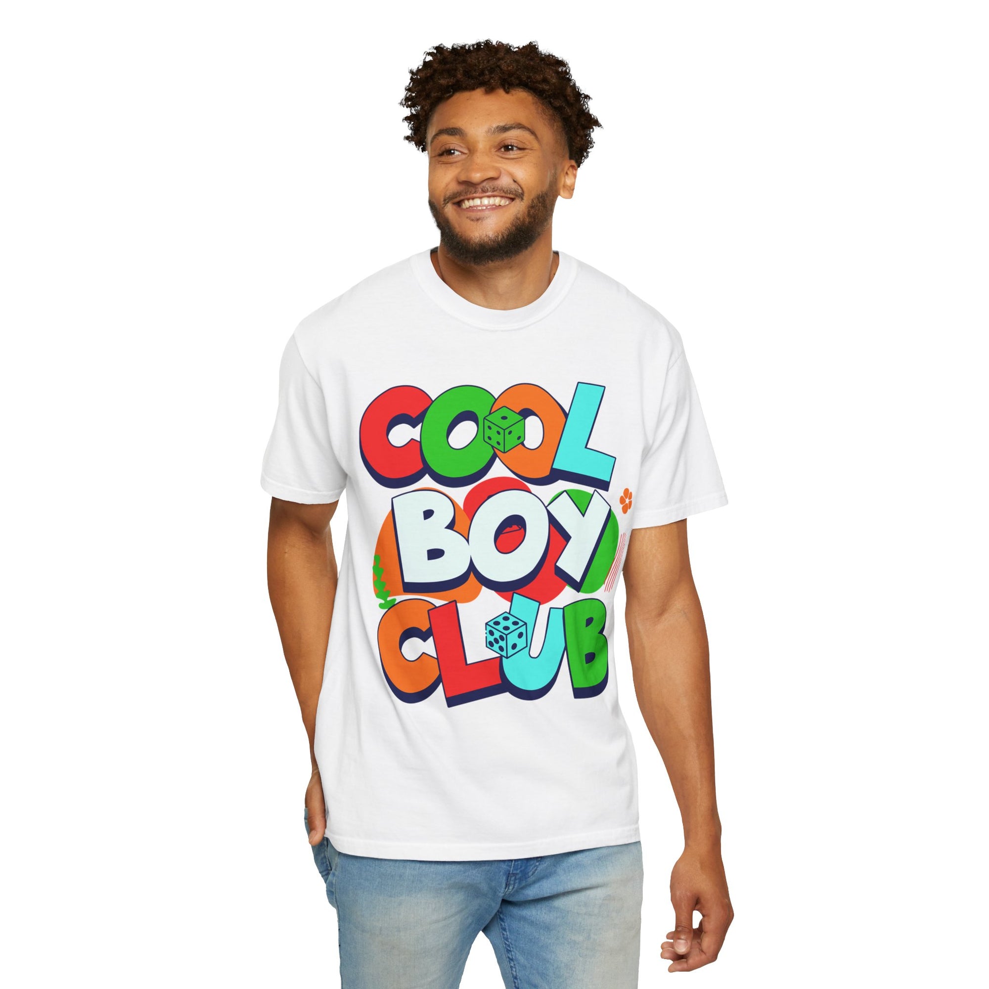 Cool Boy Club Unisex Garment-Dyed T-shirt, Trendy Tee, Youth Apparel, Gift for Kids, Summer Fashion, Graphic Top