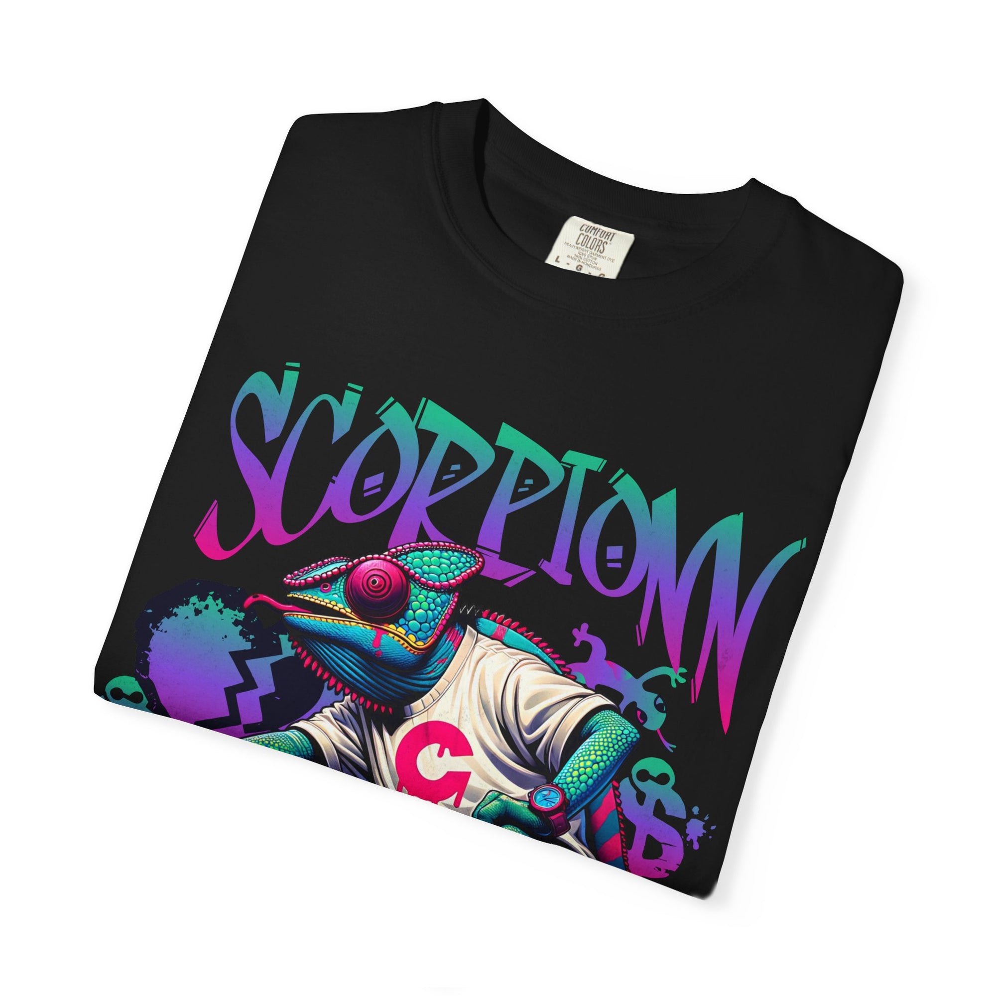 Scorpion Design, Vibrant Streetwear T-Shirt Featuring  Unisex Graphic Tee, Cool Urban Fashion, Gift for Teens, Street Style Apparel
