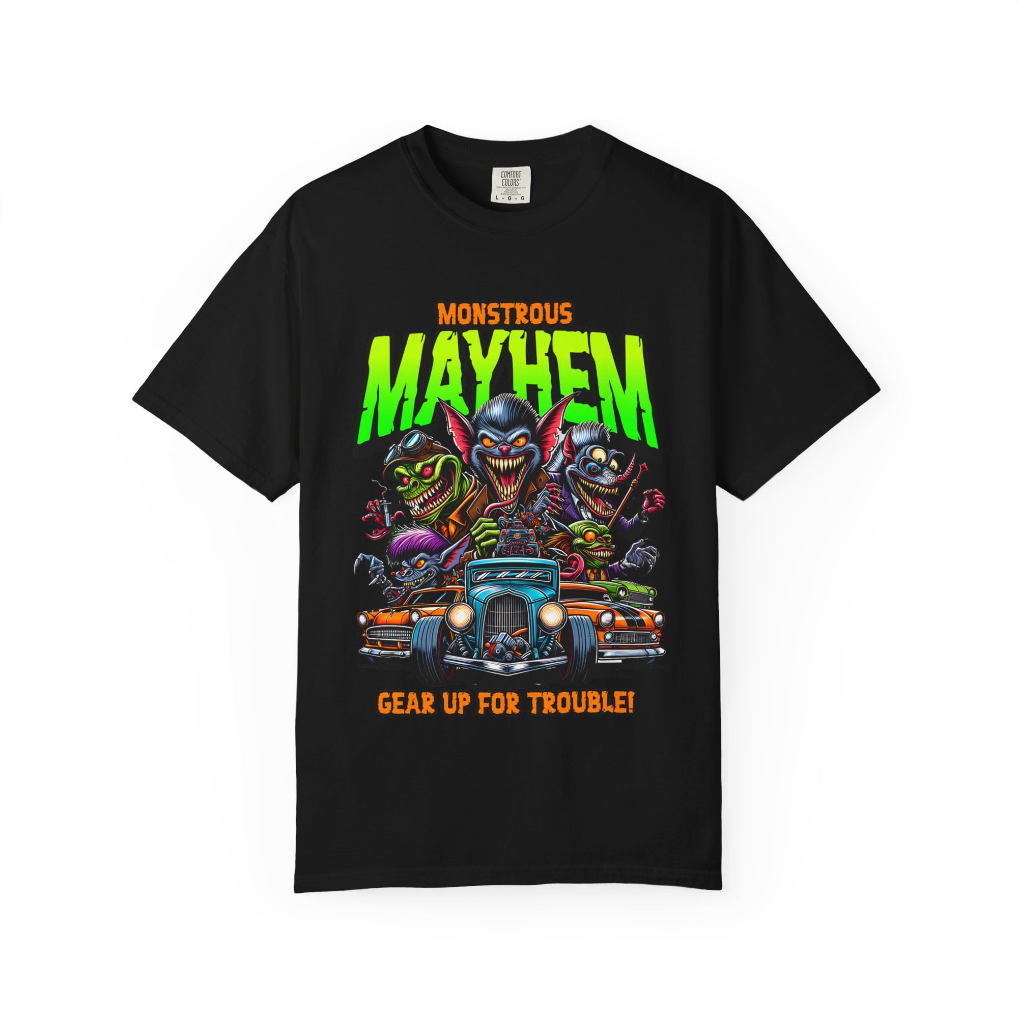 Monstrous Mayhem T-Shirt, Cool Graphic Tee, Fun Gift for Gamers, Halloween Apparel, Unisex Casual Wear