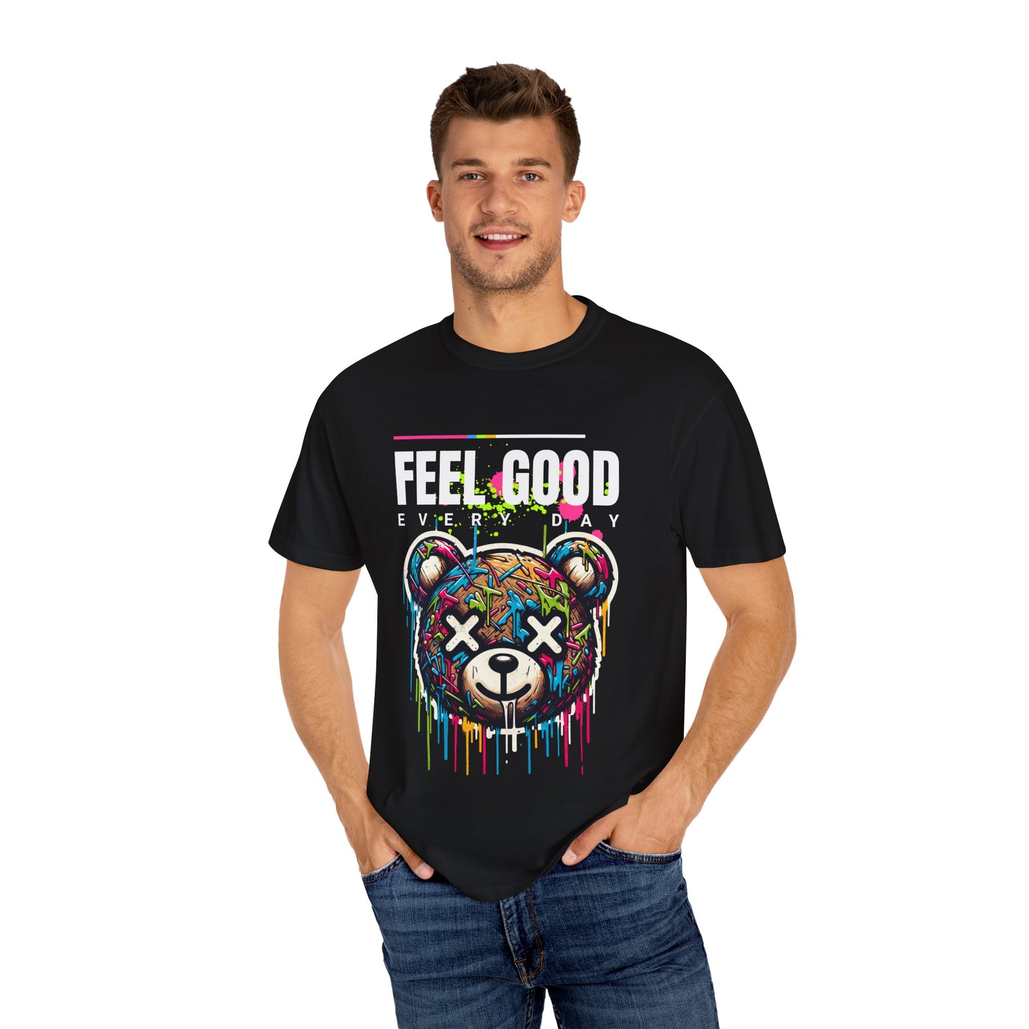 Feel Good Every Day Vibrant Graphic Tee, Feel Good Everyday T-shirt, Colorful Casual Wear, Gift for Friends, Unique Streetwear Style
