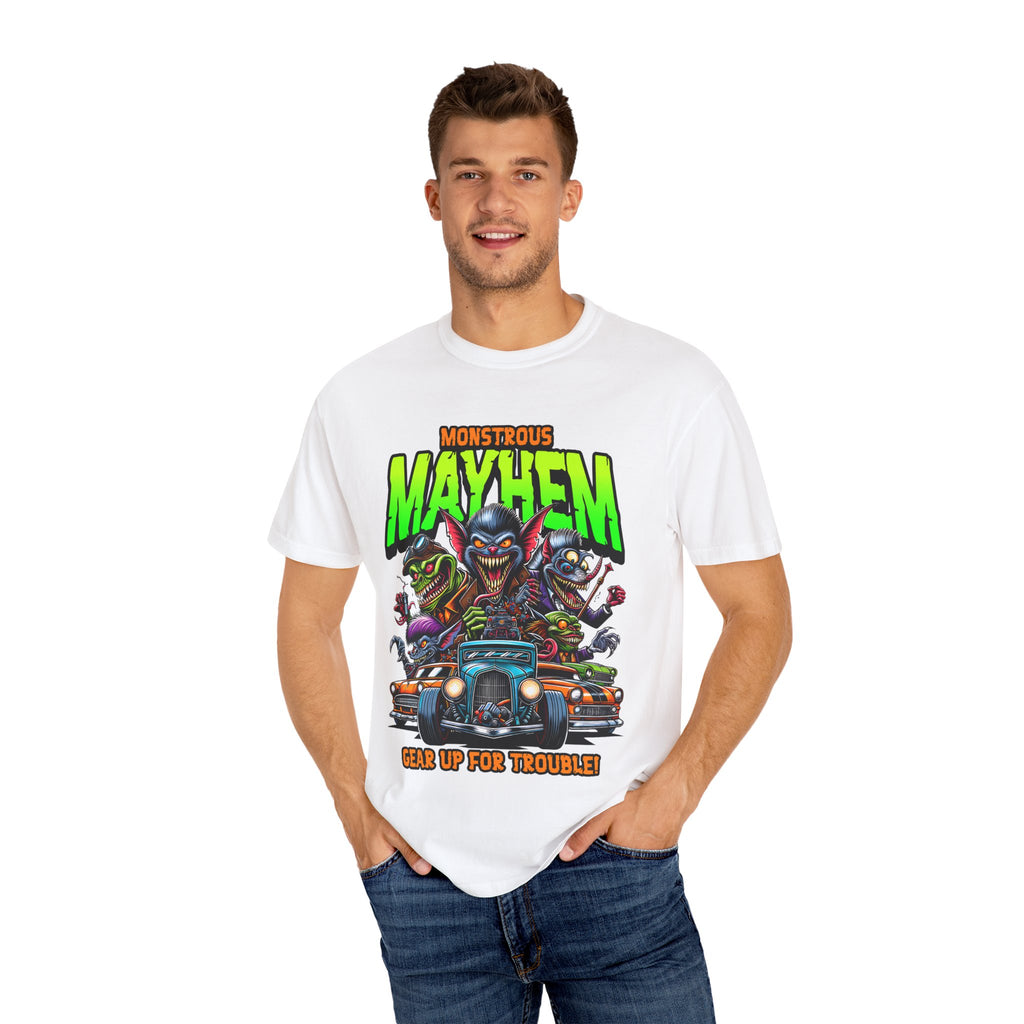 Monstrous Mayhem T-Shirt, Cool Graphic Tee, Fun Gift for Gamers, Halloween Apparel, Unisex Casual Wear