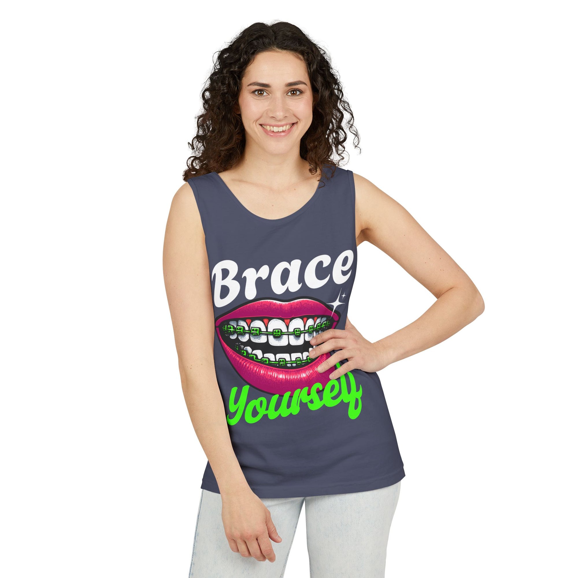 BRACES GIRLS MOUTH Graphic Tank Top