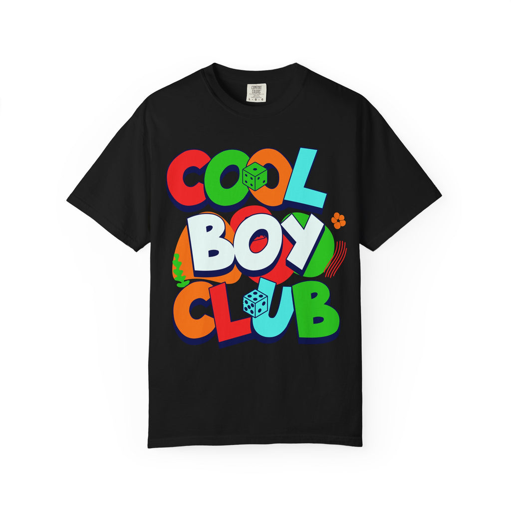 Cool Boy Club Unisex Garment-Dyed T-shirt, Trendy Tee, Youth Apparel, Gift for Kids, Summer Fashion, Graphic Top