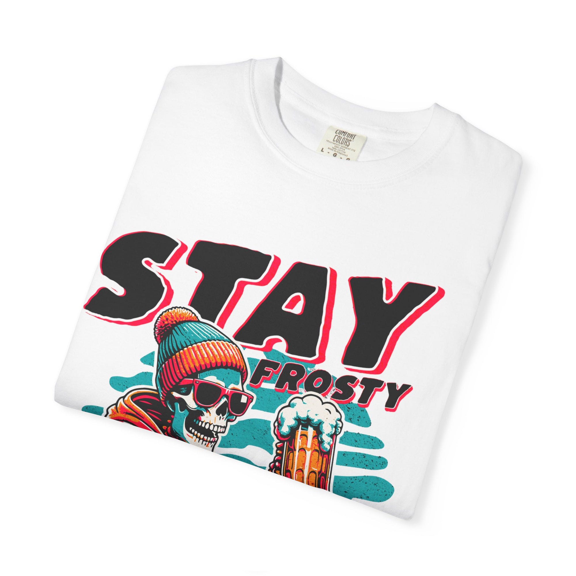 Stay Frosty Unisex T-Shirt - Cool Graphic Tee for Halloween, Festivals, Casual Wear, Gift for Beer Lovers, Vintage Aesthetic