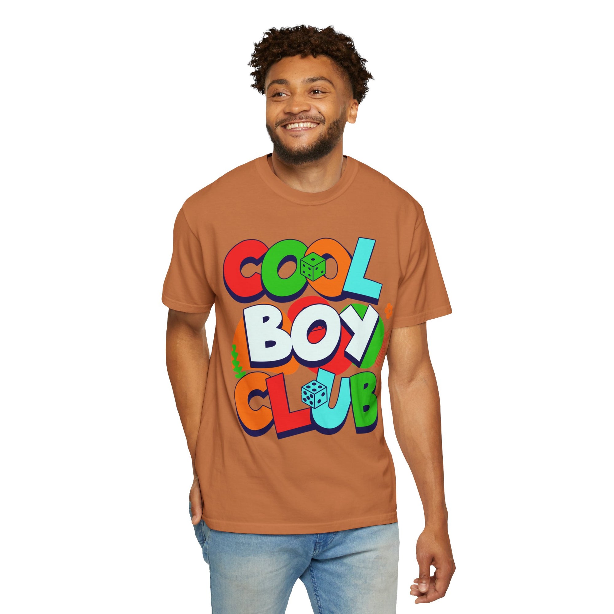 Cool Boy Club Unisex Garment-Dyed T-shirt, Trendy Tee, Youth Apparel, Gift for Kids, Summer Fashion, Graphic Top