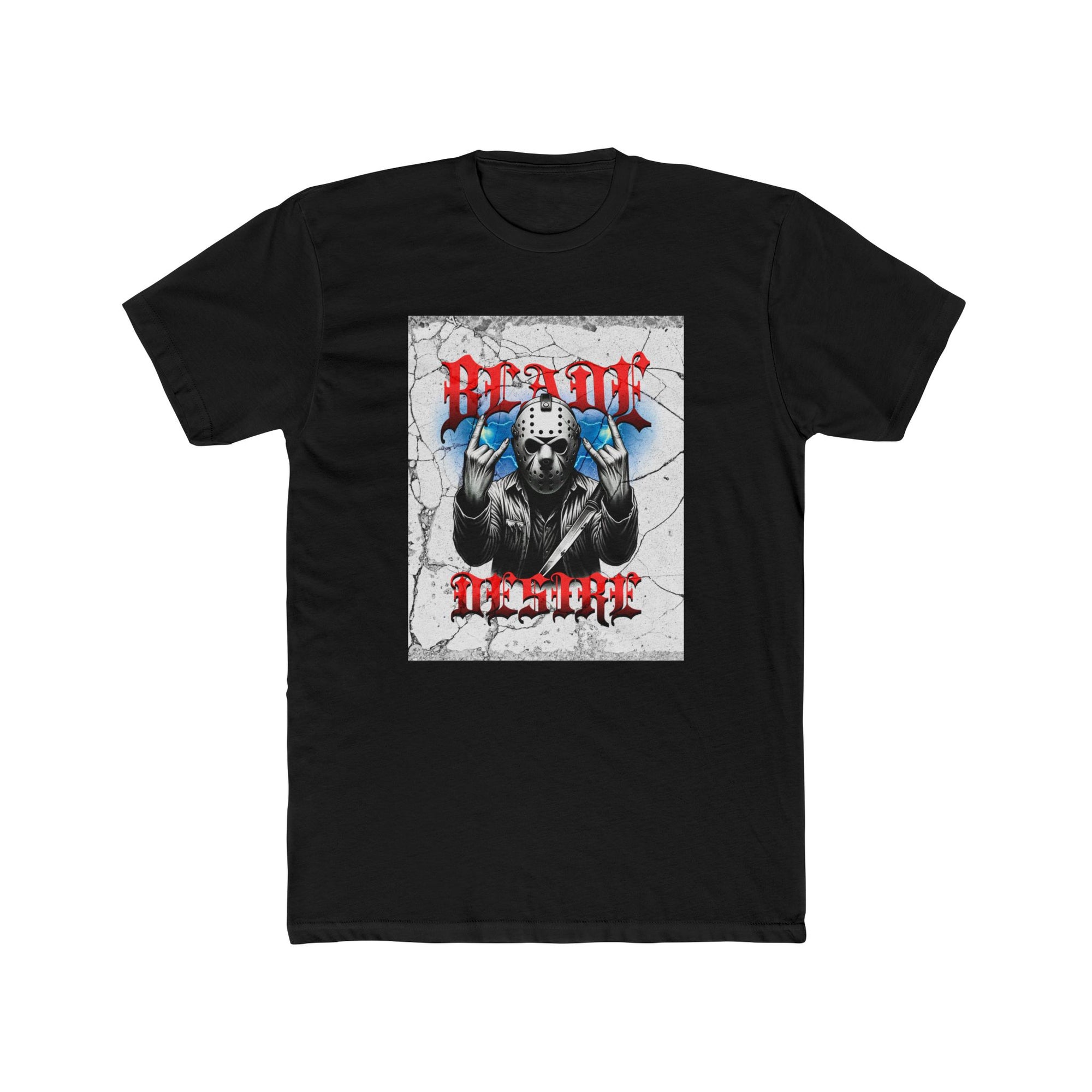 Blade Desire Graphic Tee: Perfect for Horror Fans, Movie Nights, Halloween, Unisex Cotton Crew Shirt, Unique Gift, Casual Wear