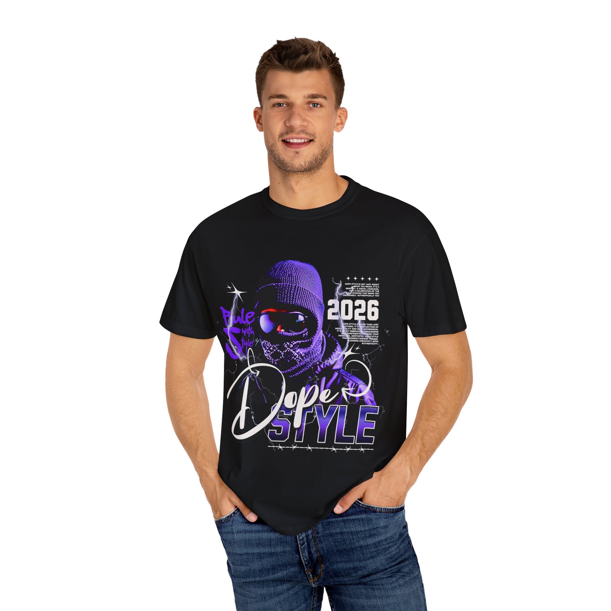 Dope Style Unisex Graphic T-shirt, Trendy Apparel, Streetwear Fashion, Unique Gift, Cool Casual Wear, 2026 Theme