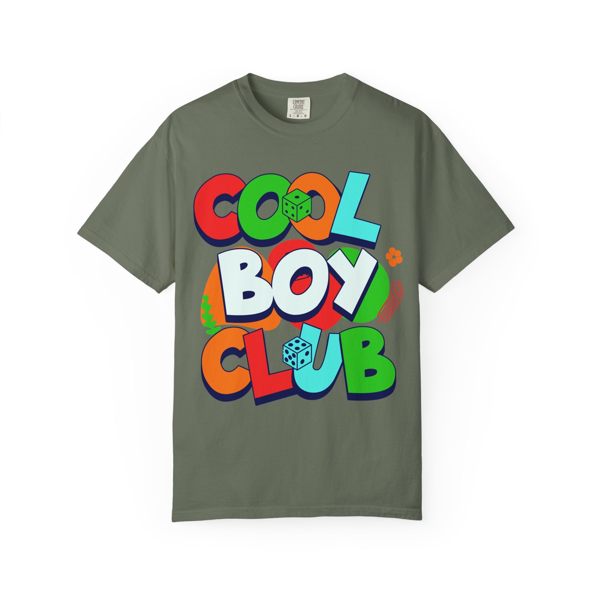 Cool Boy Club Unisex Garment-Dyed T-shirt, Trendy Tee, Youth Apparel, Gift for Kids, Summer Fashion, Graphic Top