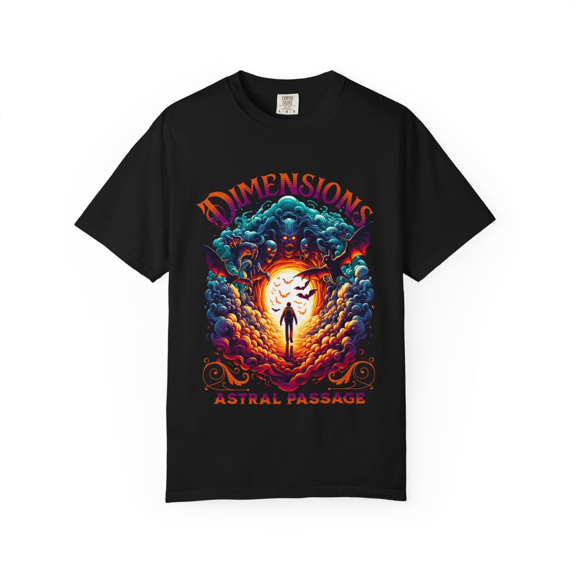 Dimensions Astral Passage T-Shirt, Unisex Graphic Tee, Vintage Style Shirt, Cosmic Art Tee, Gifts for Astral Travel Lovers