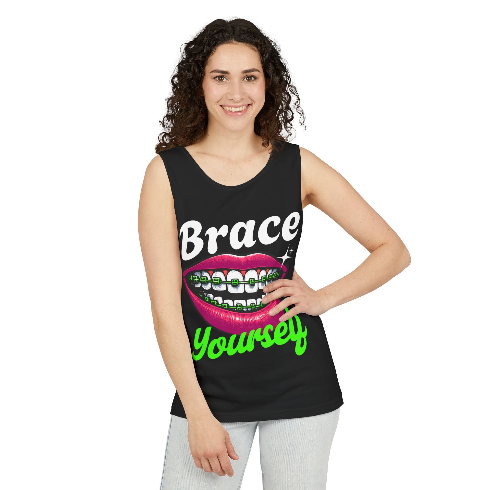 BRACES GIRLS MOUTH Graphic Tank Top